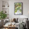 02 - Framed Savannah Georgia Watercolor Canvas Print - Skandinavian Living Room.jpg