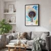 02 - Framed Seattle Space Needle Closeup Watercolor Canvas Print - Skandinavian Living Room.jpg