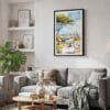 02 - Framed Serengeti Africa Watercolor Canvas Print - Skandinavian Living Room.jpg
