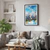 02 - Framed Shanghai China Watercolor Canvas Print - Skandinavian Living Room.jpg