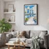 02 - Framed Singapore Watercolor Canvas Print - Skandinavian Living Room.jpg