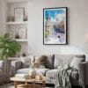 02 - Framed Spain Madrid Watercolor Canvas Print - Skandinavian Living Room.jpg