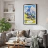 02 - Framed Swiss Alps Watercolor Canvas Print - Skandinavian Living Room.jpg