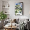 02 - Framed Tegallalang Rice Terrace Ubud Bali Watercolor Canvas Print - Skandinavian Living Room.jpg