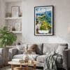 02 - Framed The Great Wall of China Watercolor Canvas Print - Skandinavian Living Room.jpg