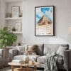 02 - Framed The Pyramids of Giza Watercolor Canvas Print - Skandinavian Living Room.jpg