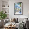 02 - Framed US - Key West Florida - Watercolor 1 Canvas Print - Skandinavian Living Room.jpg