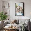 02 - Framed Venice Canal - Watercolor Canvas Print - Skandinavian Living Room.jpg