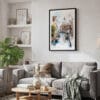 02 - Framed Venice - Watercolor Canvas Print - Skandinavian Living Room.jpg