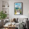 02 - Framed Zermatt Switzerland Watercolor Canvas Print - Skandinavian Living Room.jpg