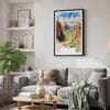 02 - Framed Zion National Park Watercolor Canvas Print - Skandinavian Living Room.jpg
