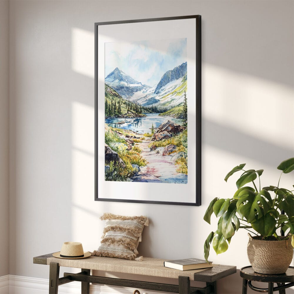 02 - Glacier National Park Watercolor Art - Digital Downloads - Hallway.jpg 02 - Glacier National Park Watercolor Art - Digital Downloads - Hallway.jpg