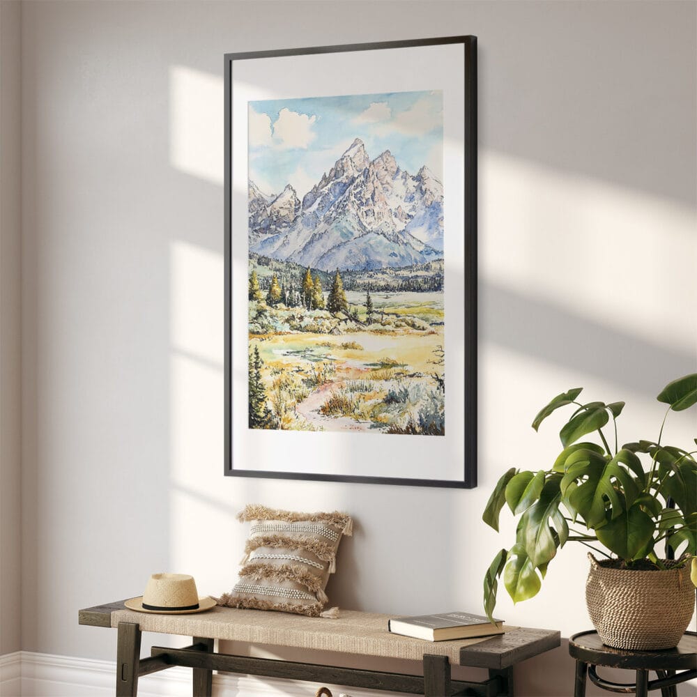 02 - Grand Teton Watercolor Art - Digital Downloads - Hallway.jpg 02 - Grand Teton Watercolor Art - Digital Downloads - Hallway.jpg