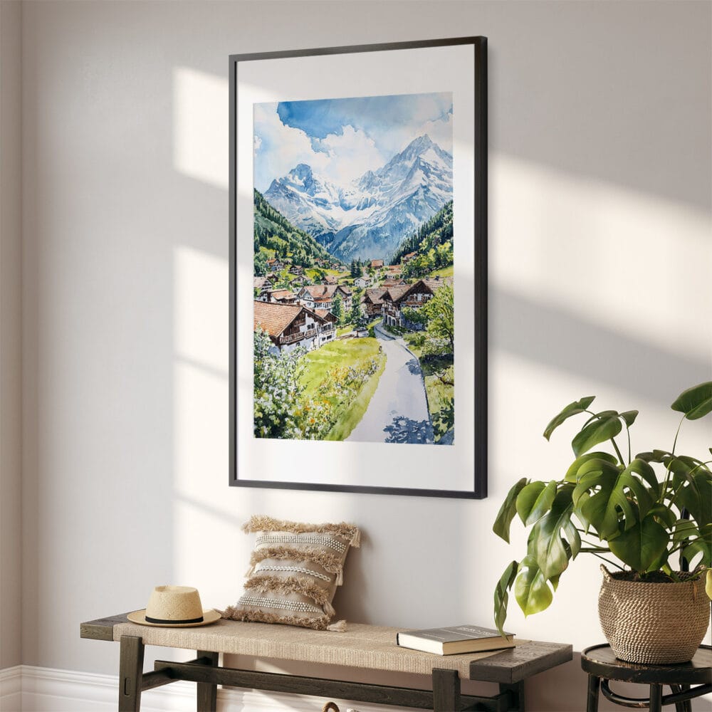 02 - Grindelwald Switzerland Watercolor Art - Digital Downloads - Hallway.jpg 02 - Grindelwald Switzerland Watercolor Art - Digital Downloads - Hallway.jpg