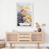 02 - Guadalupe Mountains National Park Watercolor Art Print Hanging above Shelf.jpg