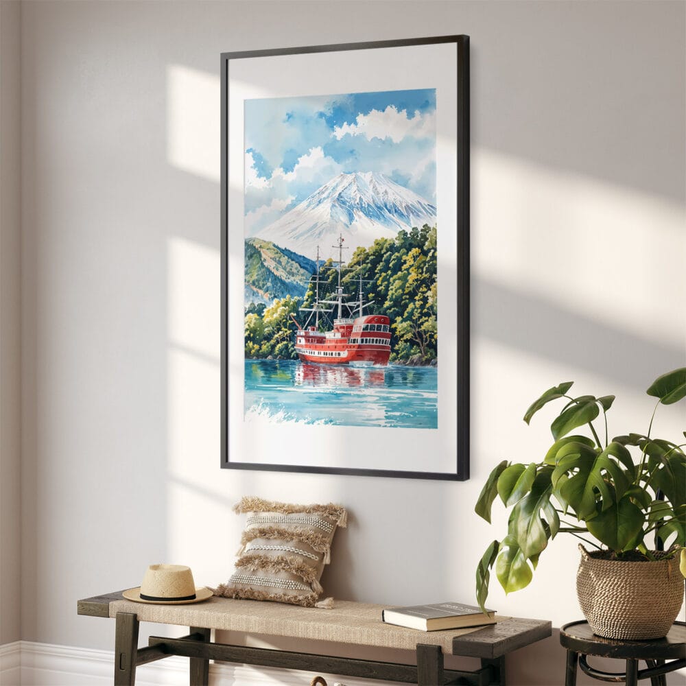 02 - Hakone with Mount Fuji Watercolor Art - Digital Downloads - Hallway.jpg 02 - Hakone with Mount Fuji Watercolor Art - Digital Downloads - Hallway.jpg