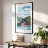 02 - Hakone with Mount Fuji Watercolor Art - Digital Downloads - Hallway.jpg