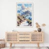 02 - Haleakalā National Park Watercolor Art Print Hanging above Shelf.jpg