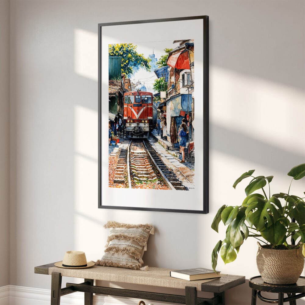 02 - Hanoi Train Street Vietnam Watercolor Art - Digital Downloads - Hallway.jpg 02 - Hanoi Train Street Vietnam Watercolor Art - Digital Downloads - Hallway.jpg
