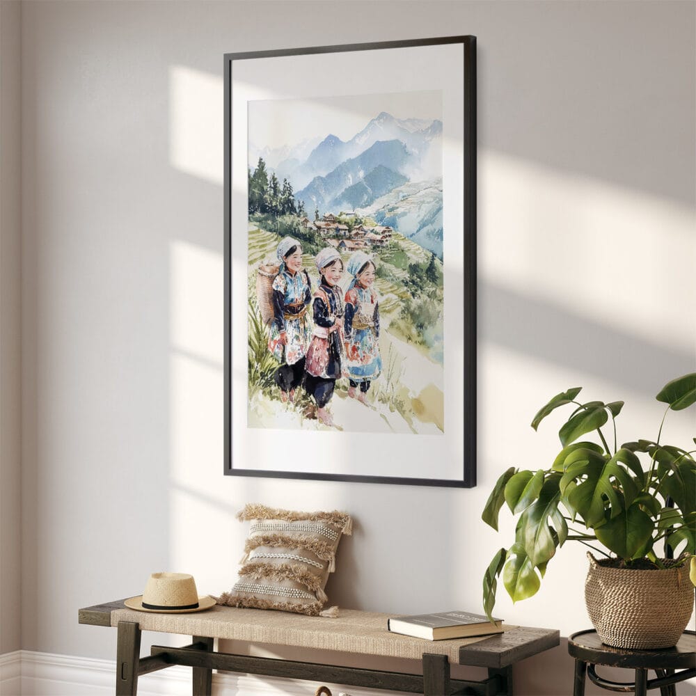 02 - Hmong People in Sapa Vietnam Watercolor Art - Digital Downloads - Hallway.jpg 02 - Hmong People in Sapa Vietnam Watercolor Art - Digital Downloads - Hallway.jpg
