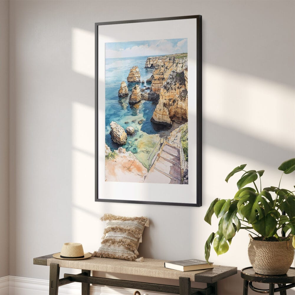 02 - Lagos Portgual Cliffs Watercolor Art - Digital Downloads - Hallway.jpg 02 - Lagos Portgual Cliffs Watercolor Art - Digital Downloads - Hallway.jpg