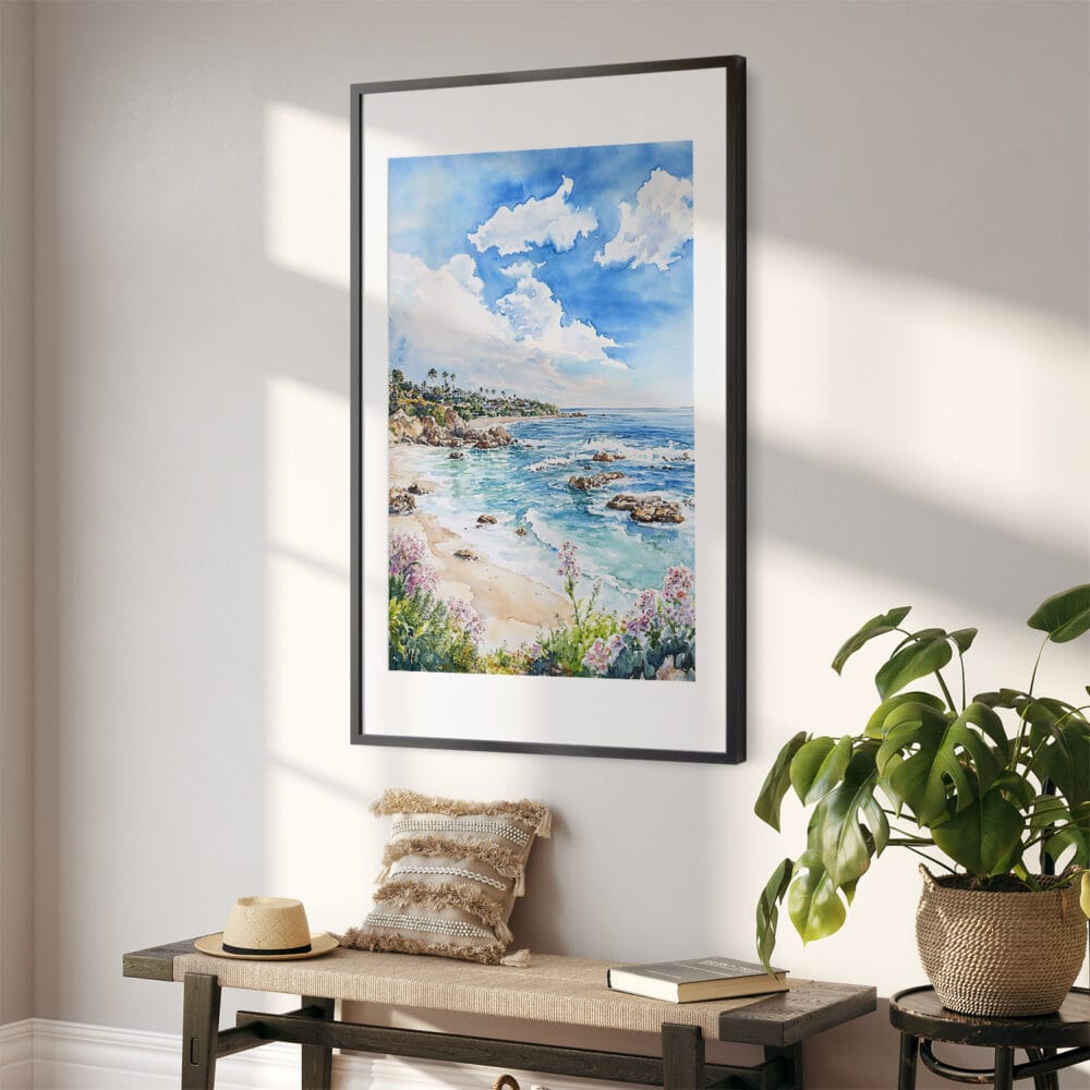 02 - Laguna Beach Coast Watercolor Art - Digital Downloads - Hallway.jpg 02 - Laguna Beach Coast Watercolor Art - Digital Downloads - Hallway.jpg