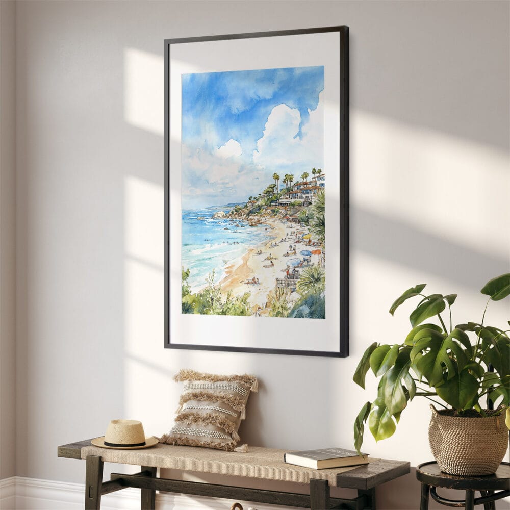 02 - Laguna Beach Watercolor Art - Digital Downloads - Hallway.jpg 02 - Laguna Beach Watercolor Art - Digital Downloads - Hallway.jpg