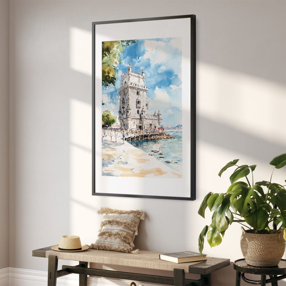 02 - Lisboa Torre de Belém Watercolor Art - Digital Downloads - Hallway.jpg 02 - Lisboa Torre de Belém Watercolor Art - Digital Downloads - Hallway.jpg