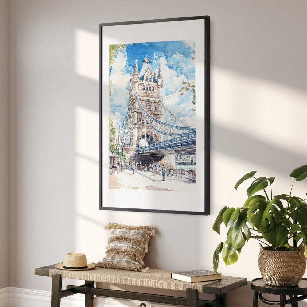 02 - London Tower Bridge Watercolor Art - Digital Downloads - Hallway.jpg 02 - London Tower Bridge Watercolor Art - Digital Downloads - Hallway.jpg