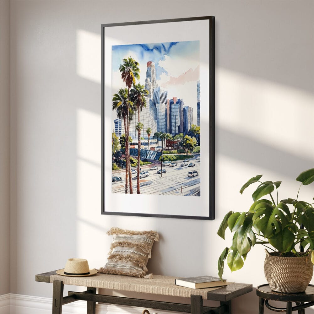 02 - Los Angeles Downtown Watercolor Art - Digital Downloads - Hallway.jpg 02 - Los Angeles Downtown Watercolor Art - Digital Downloads - Hallway.jpg
