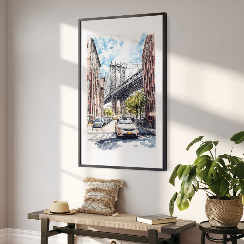 02 - Manhattan bridge Watercolor Art - Digital Downloads - Hallway.jpg 02 - Manhattan bridge Watercolor Art - Digital Downloads - Hallway.jpg