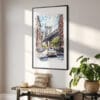 02 - Manhattan bridge Watercolor Art - Digital Downloads - Hallway.jpg