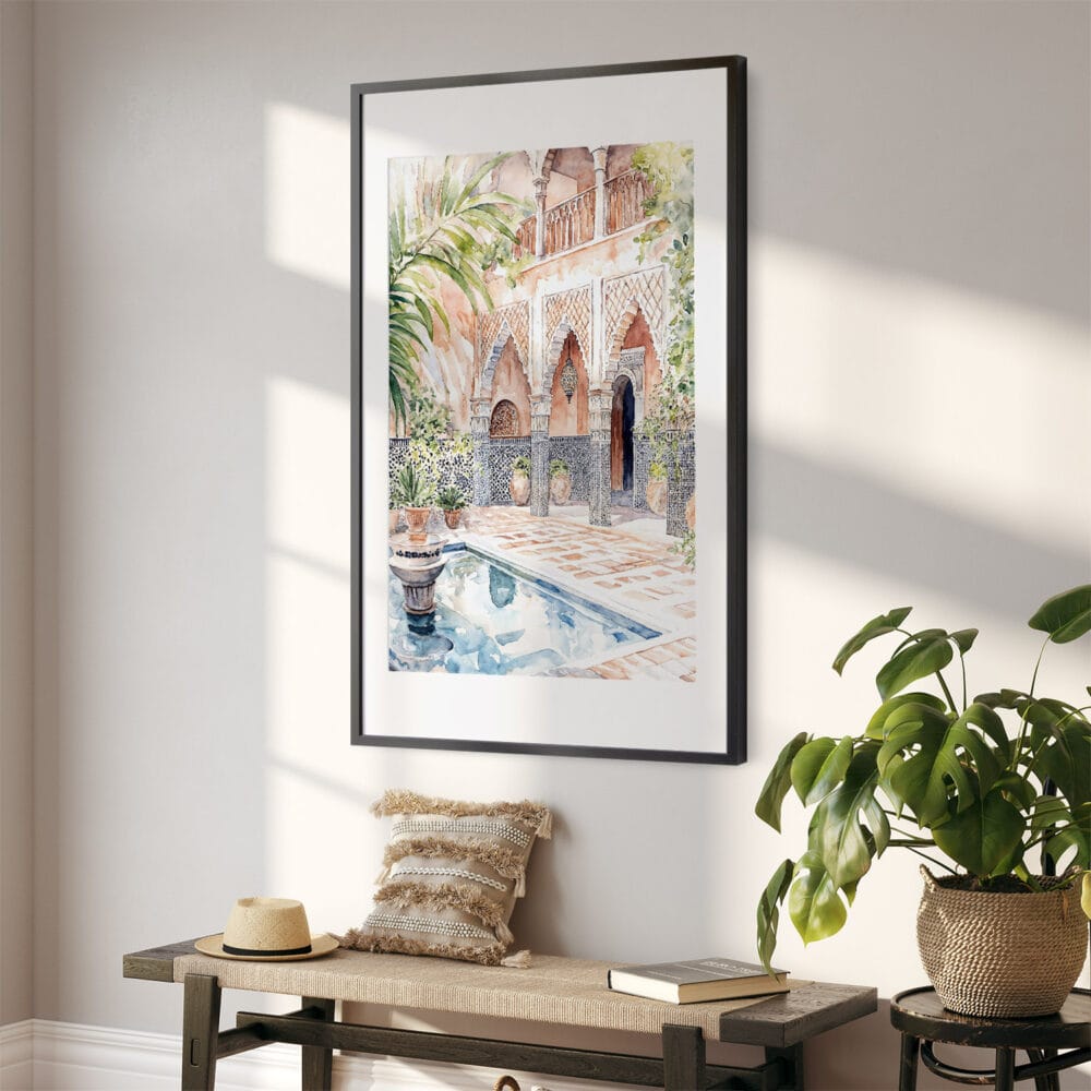 02 - Marrakesh Morroco Backyard Watercolor Art - Digital Downloads - Hallway.jpg 02 - Marrakesh Morroco Backyard Watercolor Art - Digital Downloads - Hallway.jpg