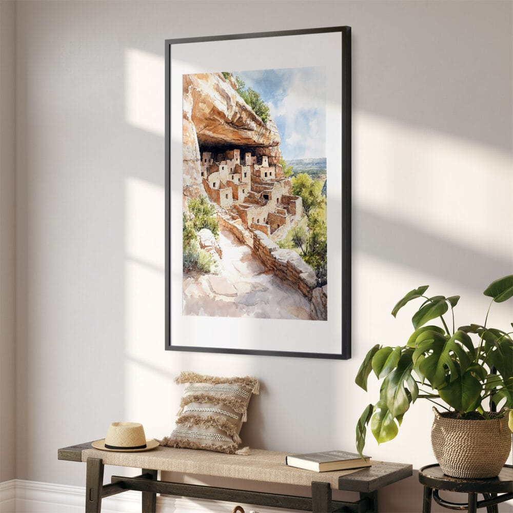 02 - Mesa Verde National Park Watercolor Art - Digital Downloads - Hallway.jpg 02 - Mesa Verde National Park Watercolor Art - Digital Downloads - Hallway.jpg