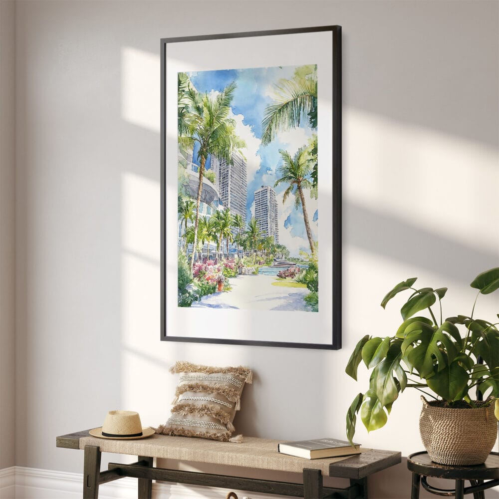 02 - Miami Beach Watercolor Art - Digital Downloads - Hallway.jpg 02 - Miami Beach Watercolor Art - Digital Downloads - Hallway.jpg