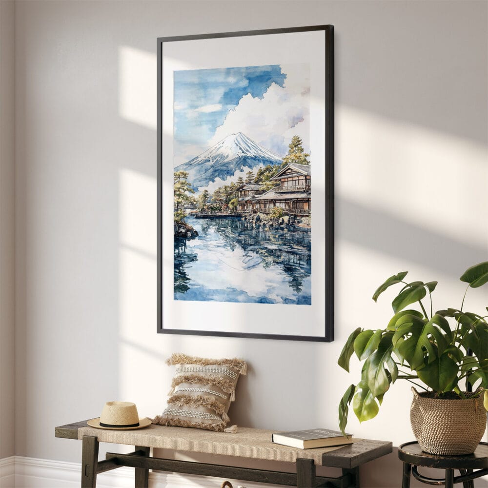 02 - Mount Fuji from Oshino Watercolor Art - Digital Downloads - Hallway.jpg 02 - Mount Fuji from Oshino Watercolor Art - Digital Downloads - Hallway.jpg