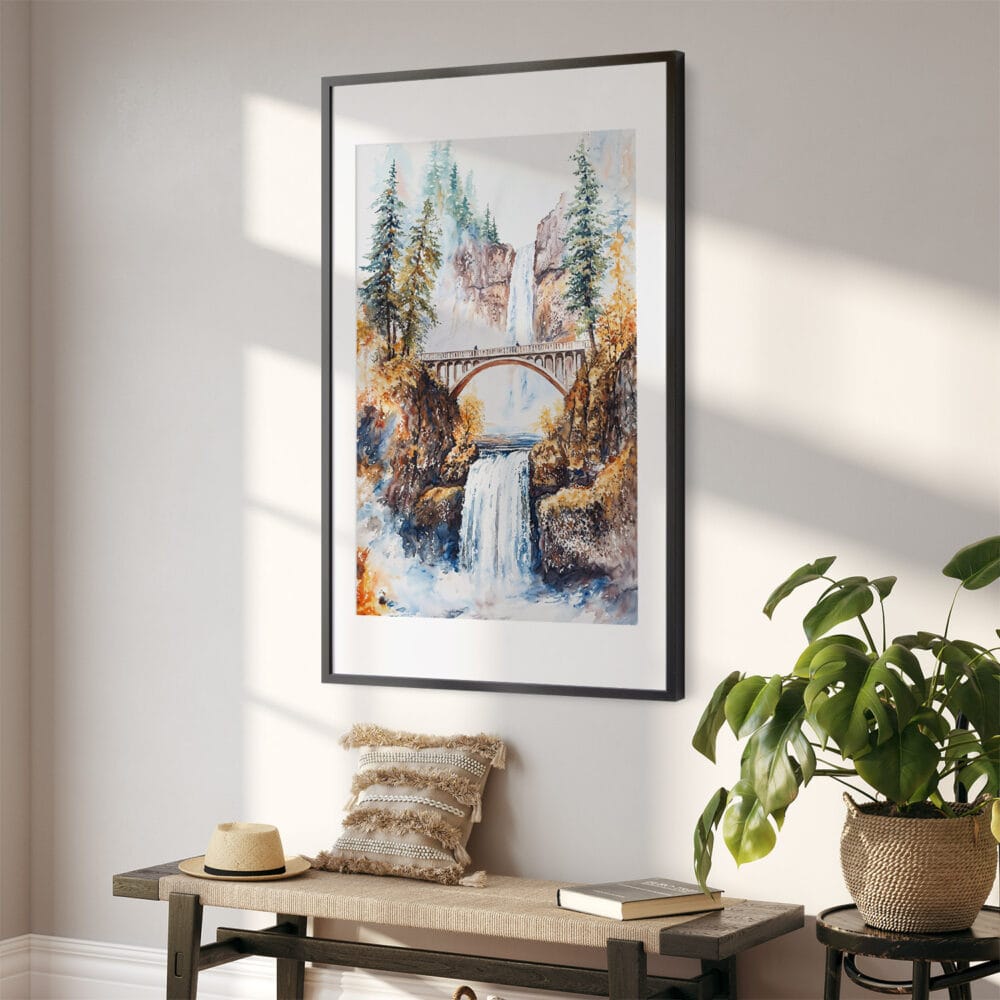 02 - Multnomah Falls Watercolor Art - Digital Downloads - Hallway.jpg 02 - Multnomah Falls Watercolor Art - Digital Downloads - Hallway.jpg