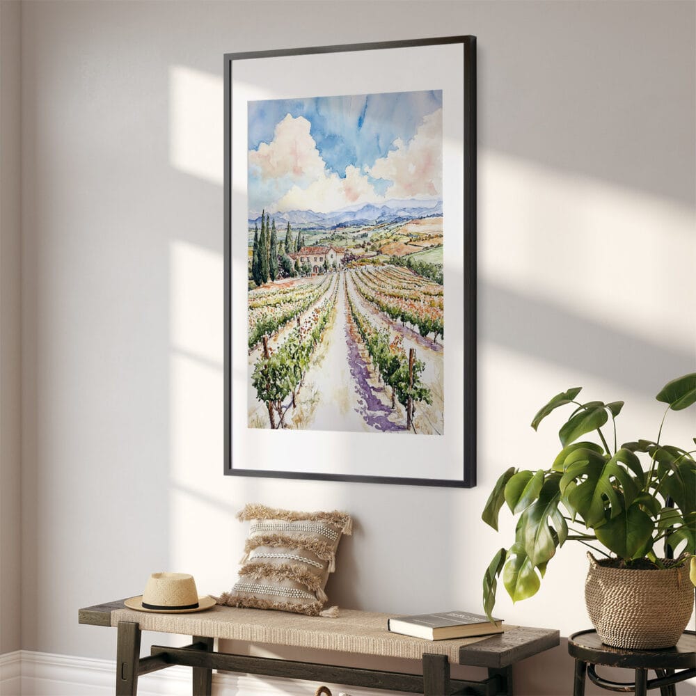 02 - Napa Valley Vineyard Watercolor Art - Digital Downloads - Hallway.jpg 02 - Napa Valley Vineyard Watercolor Art - Digital Downloads - Hallway.jpg