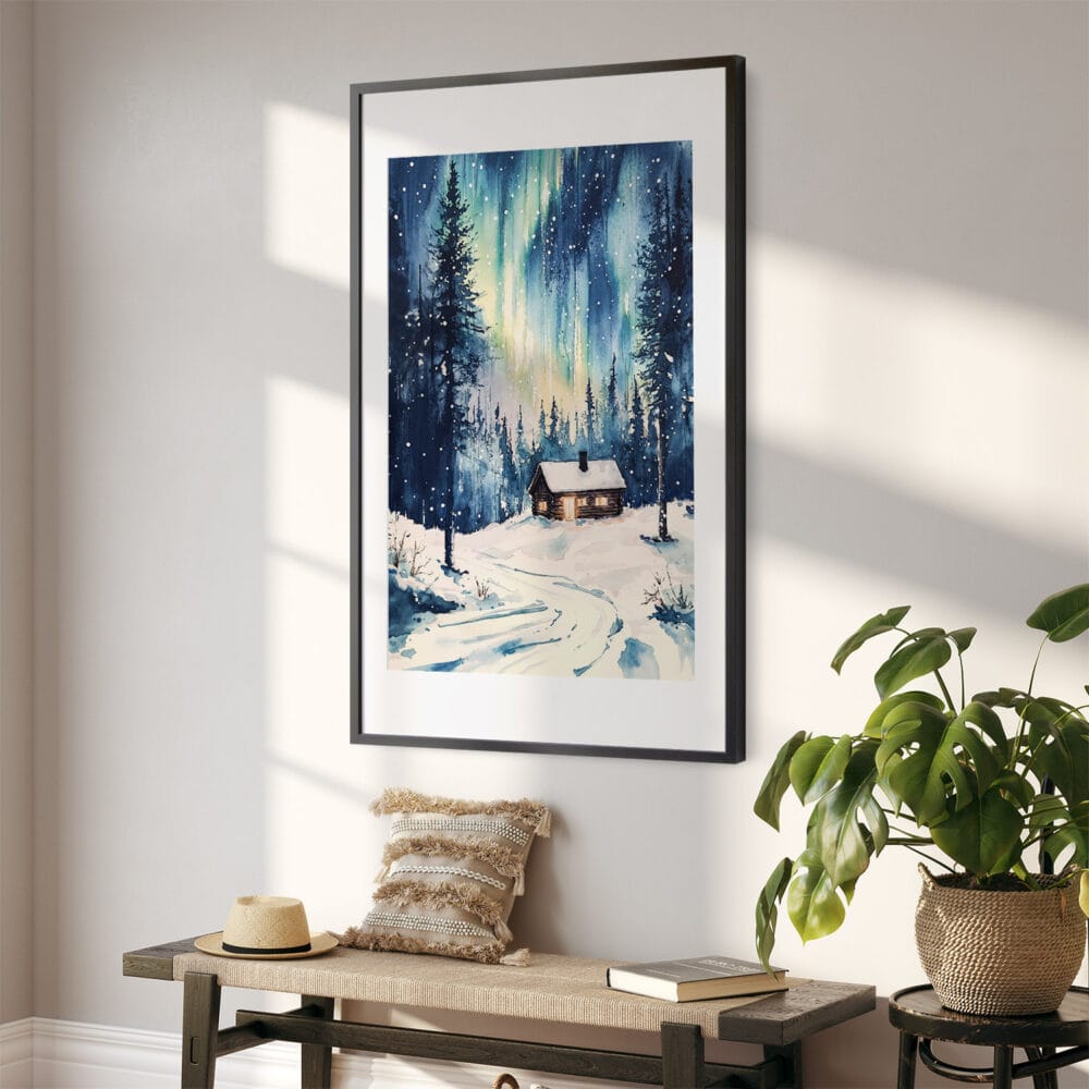 02 - Nothern Lights Finland Watercolor Art - Digital Downloads - Hallway.jpg 02 - Nothern Lights Finland Watercolor Art - Digital Downloads - Hallway.jpg