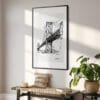 02 - Oakland Bridge Pencil Drawing Art - Digital Downloads - Hallway.jpg