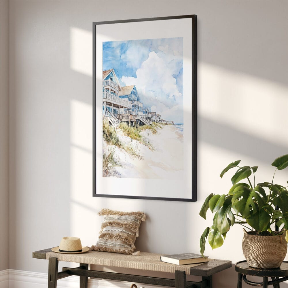 02 - Outer Banks Cottage Watercolor Art - Digital Downloads - Hallway.jpg 02 - Outer Banks Cottage Watercolor Art - Digital Downloads - Hallway.jpg