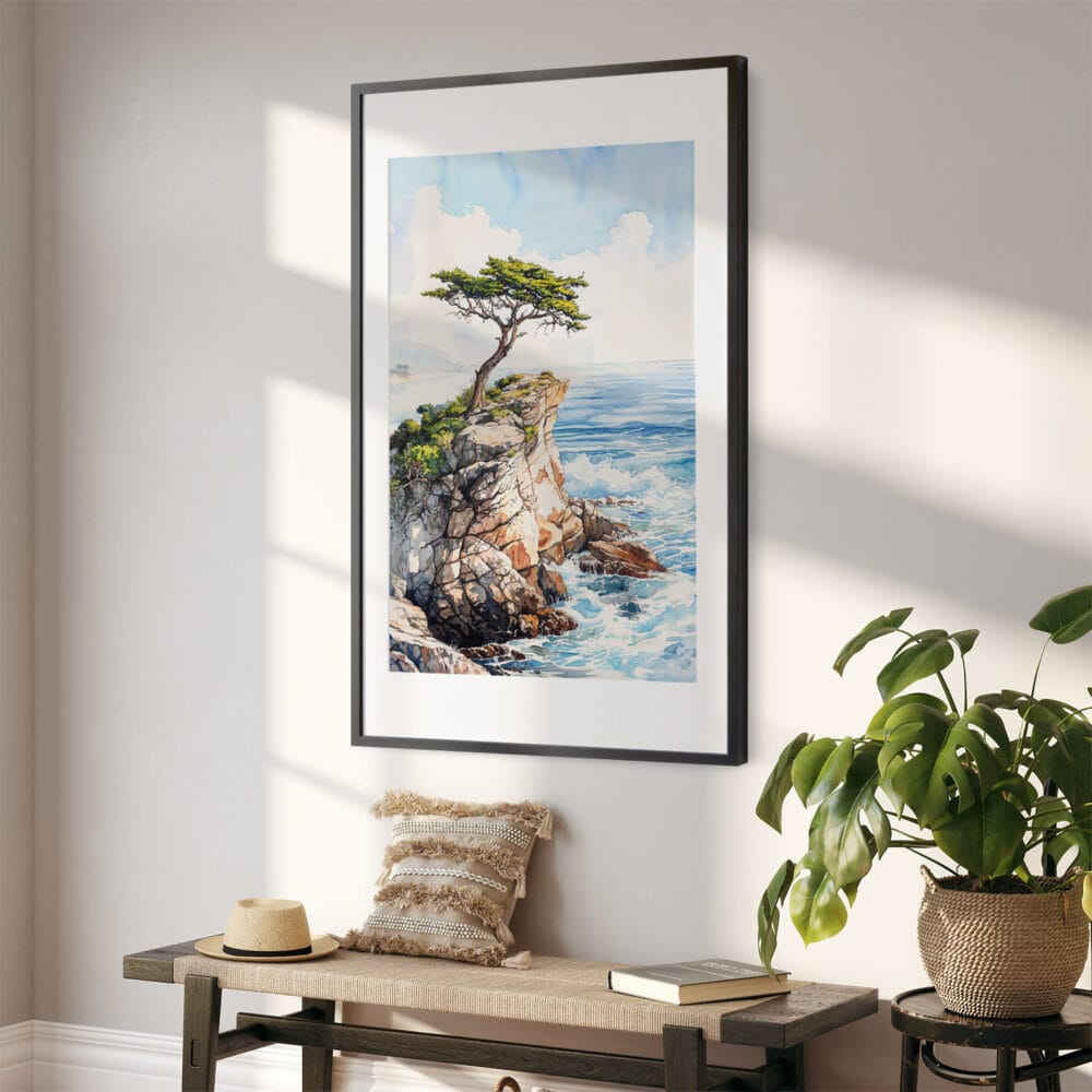 02 - Pebble Beach Cypress Watercolor Art - Digital Downloads - Hallway.jpg 02 - Pebble Beach Cypress Watercolor Art - Digital Downloads - Hallway.jpg