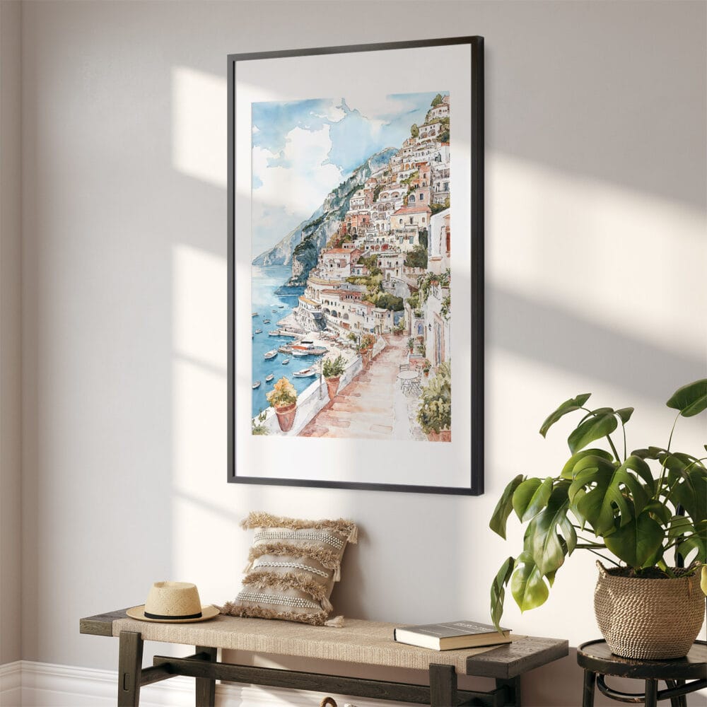 02 - Positano Watercolor Art - Digital Downloads - Hallway.jpg 02 - Positano Watercolor Art - Digital Downloads - Hallway.jpg