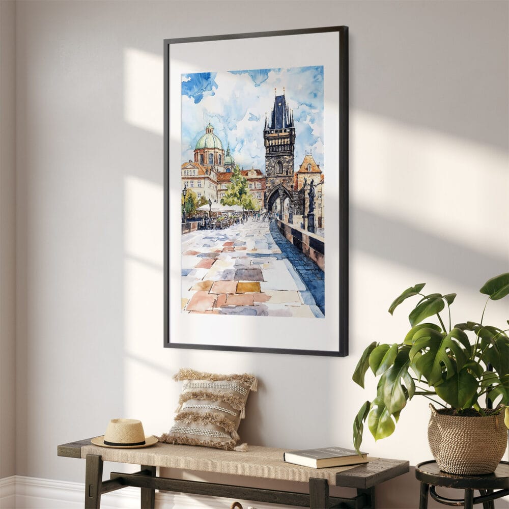 02 - Prague Charles Bridge Watch TowerWatercolor Art - Digital Downloads - Hallway.jpg 02 - Prague Charles Bridge Watch TowerWatercolor Art - Digital Downloads - Hallway.jpg