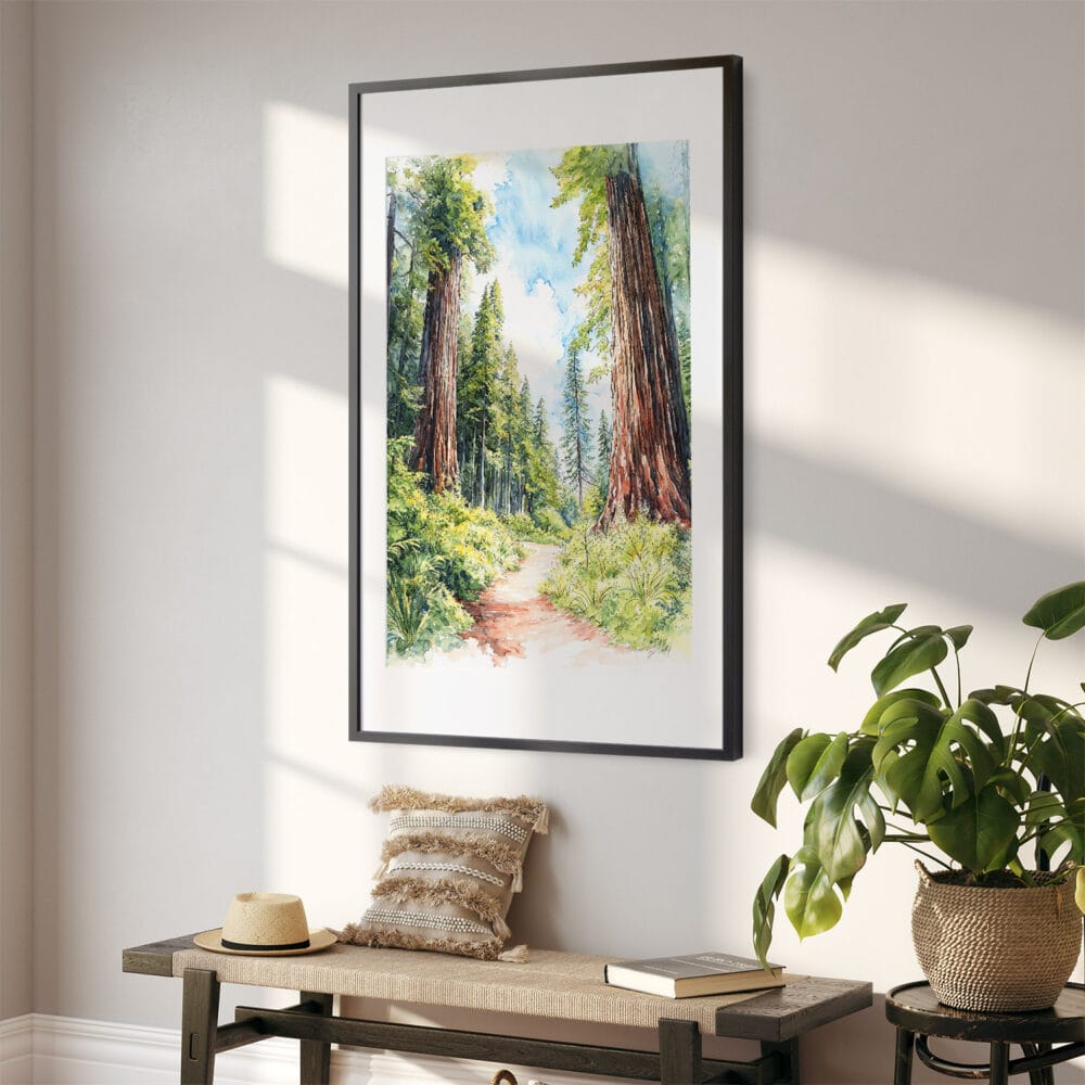02 - Redwood National Park California Watercolor Art - Digital Downloads - Hallway.jpg 02 - Redwood National Park California Watercolor Art - Digital Downloads - Hallway.jpg