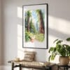 02 - Redwood National Park California Watercolor Art - Digital Downloads - Hallway.jpg