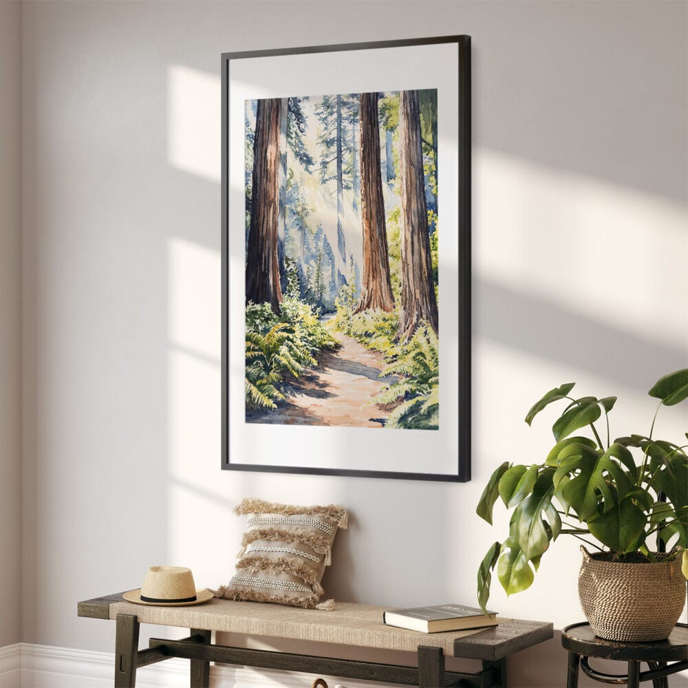02 - Redwood Nationall Park Watercolor Art - Digital Downloads - Hallway.jpg 02 - Redwood Nationall Park Watercolor Art - Digital Downloads - Hallway.jpg