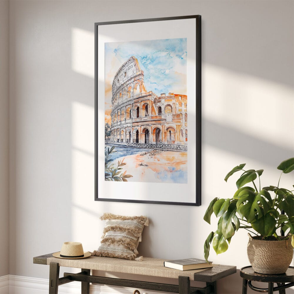 02 - Rome Colosseum Watercolor Art - Digital Downloads - Hallway.jpg 02 - Rome Colosseum Watercolor Art - Digital Downloads - Hallway.jpg