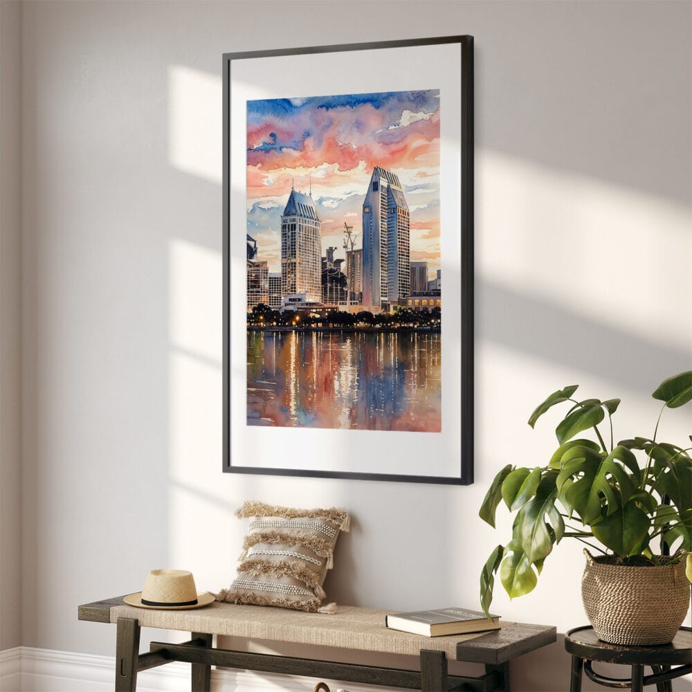 02 - San Diego Skyline Watercolor Art - Digital Downloads - Hallway.jpg 02 - San Diego Skyline Watercolor Art - Digital Downloads - Hallway.jpg