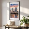 02 - San Diego Skyline Watercolor Art - Digital Downloads - Hallway.jpg